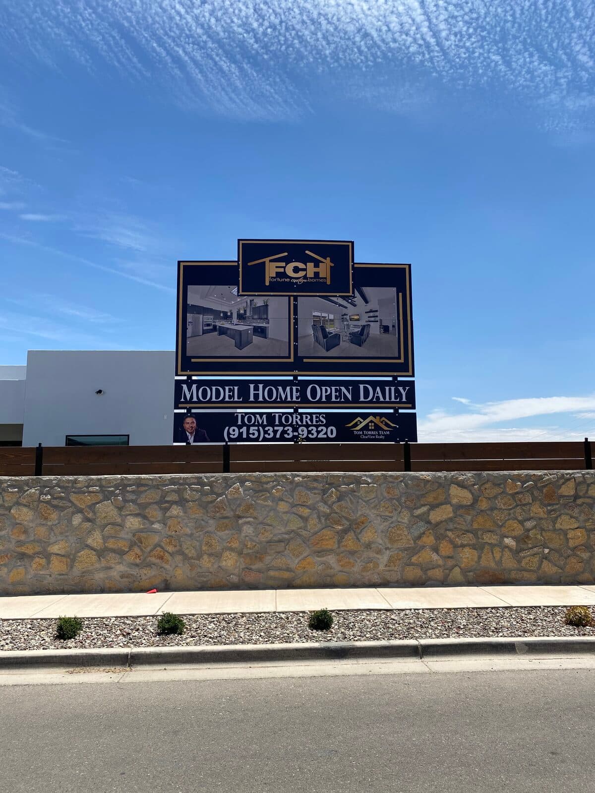 Model home open daily display for an El Paso home builder